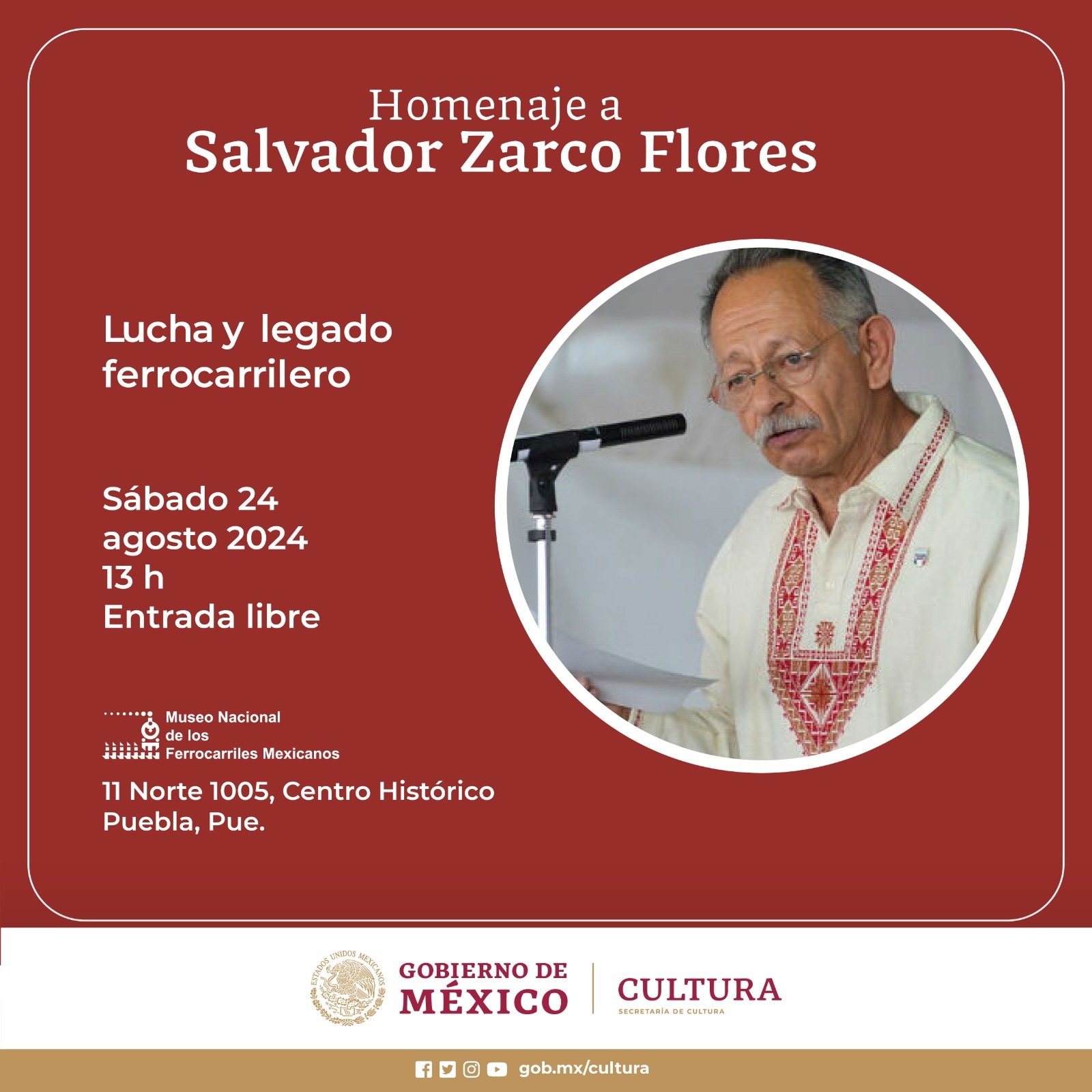 Salvador Zarco Flores, homenaje a un luchador ferrocarrilero