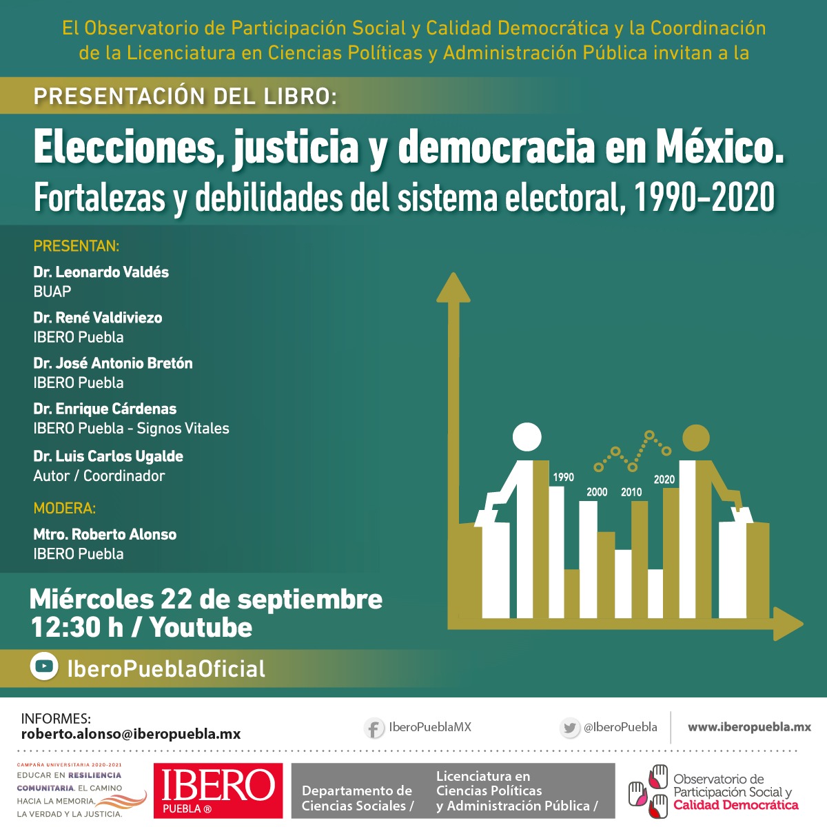 Ibero Puebla: Elecciones, justicia y democracia en México / Presentación de libro