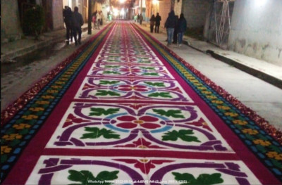 Las alfombras y los tapetes en la fiesta de San Juan Ixtenco / Galería fotográfica