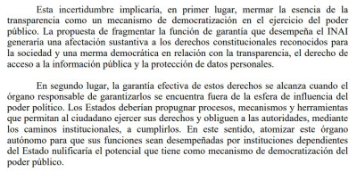 Cuestionamiento de la ONU al gobierno de México sobre la desaparición del INAI