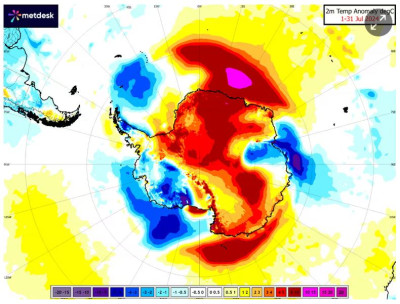  Las temperaturas antárticas aumentan 10 °C por encima del promedio / The Guardian