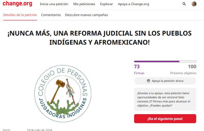 ¡Nunca más una reforma judicial sin los pueblos indígenas y afroamericano! / Change.org