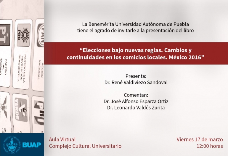 Elecciones en México: libro analiza las elecciones del 2016